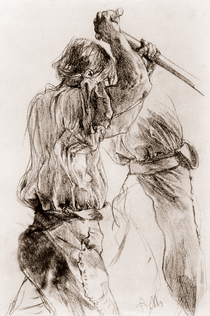  Adolpyh Von Menzel —— 握着钢钎的工人